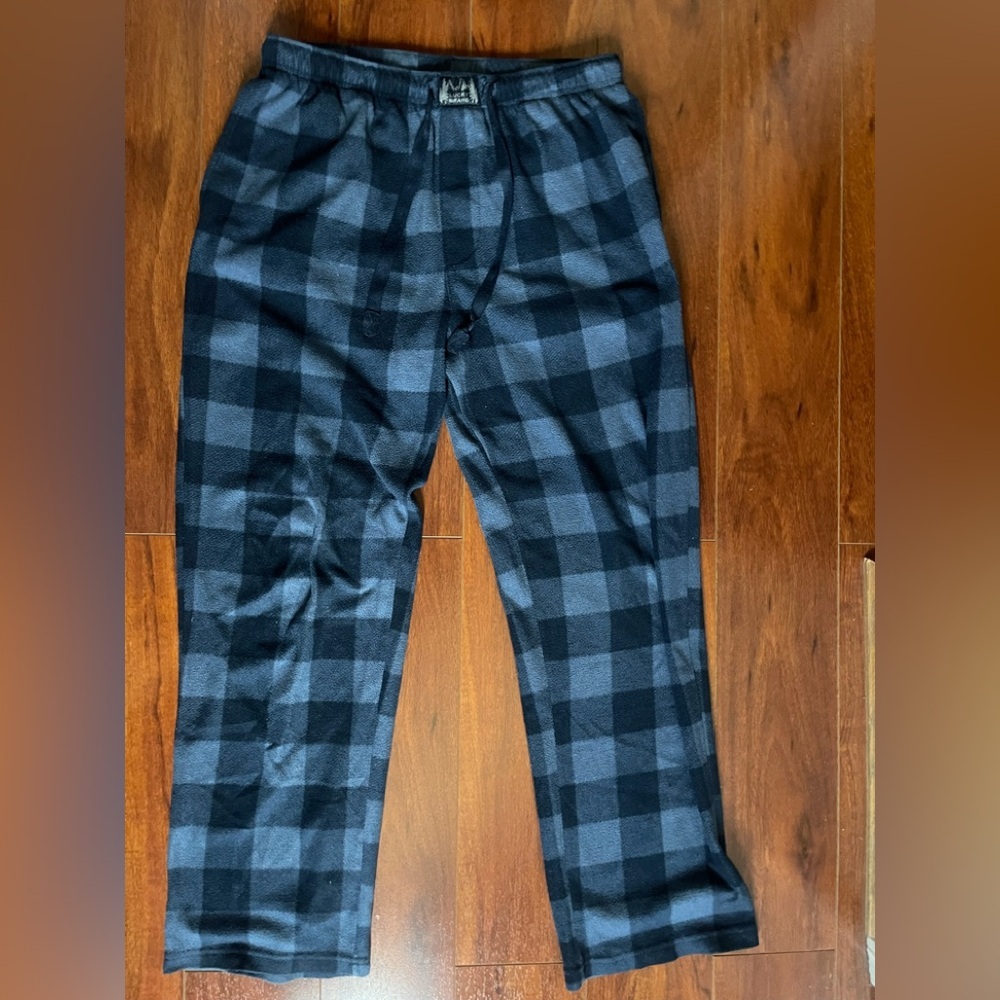Black and Blue Checkered Lounge Pants Pajamas
